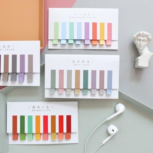 Yisuremia Vintage 120 Sheets Classified Index Sticker Label Maker Note Paper Bookmark Memo Pad NotePad Stationery Accessories