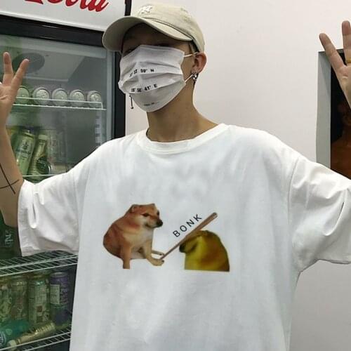 Womens t-shirts Cute Dog kpop dropshipping korean Spoof Short sleeve graphic print tees aesthetic vintage Tops Kawaii clothes