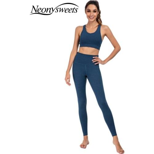 Women Seamless Yoga Set Sports Bra+High Waist Leggings Gym Clothing Sports Wear For Women