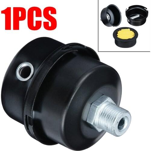 1pc 5/8" Black Thread Metal Noise Filter Silencer Air Compressor Intake Muffler Durable Pneumatic Parts