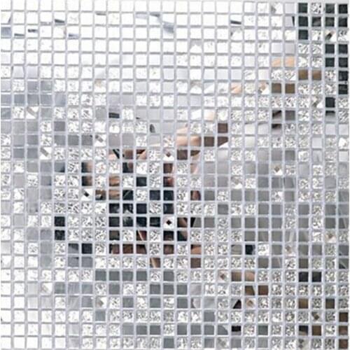 10mm 13 facets Silver Crystal Mirror Glass mosaic tile kitchen backsplash bathroom shower hallway showroom cabinet decorate wall