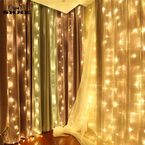 150 LED Window Curtain Light String 3M X 1.5M USB Power 8 Modes Wedding Party Home Garden Bedroom Outdoor Indoor Wall Decoration
