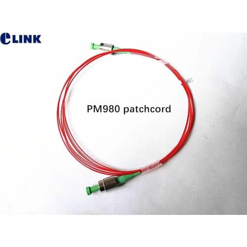 980nm PM fiber optic patchcord FC/APC 1m 2m 3mtr 0.9mm ftth jumper free shipping optical fibre 980nm Polarization Maintaining