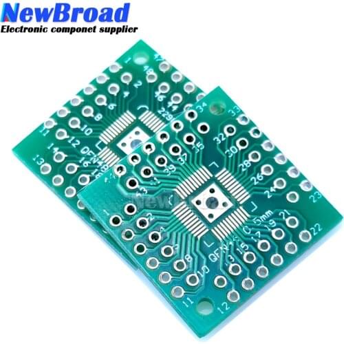 5 Pcs HTQFP QFN48 to DIP48 QFN44 0.5mm QFP48 QFP44 PQFP LQFP Adapter Plate