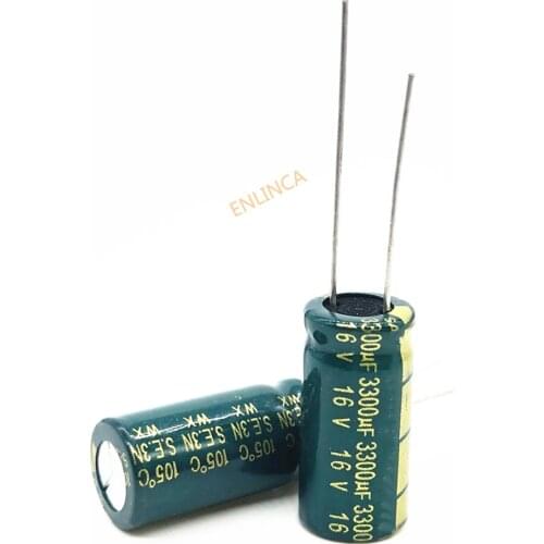 5-10pcs/lot 16v 3300uf high-frequency low-impedance high frequency low impedance aluminum electrolytic capacitor 3300uf 16v 20