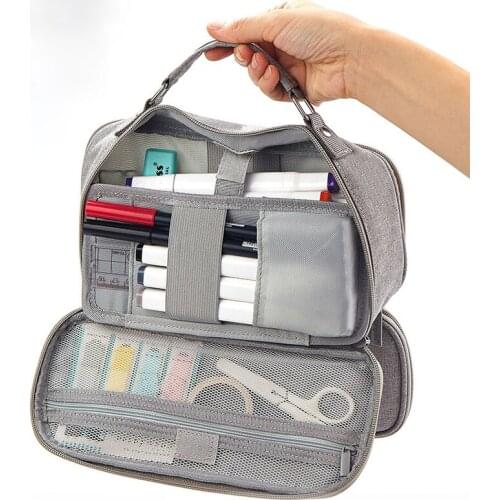 ANG0O HOT Multifunctional Pencil bag Waterproof oxford Detachable Pen bag For School pencil Case Cosmetic case etui wash bag