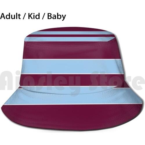 Aston Villa Retro 1985 Claret And Blue Home Bars Sun Hat Foldable UV Protection Aston Villa Avvillans The Villa
