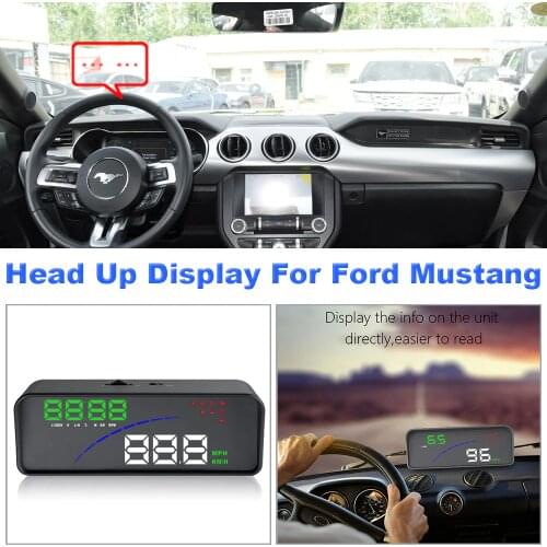 For Ford Mustang GT/GS 2005 2006-2021 HUD Head Up Display OBD/OBD2 Car Auto Electronic Accessories Projector Plug & Play Film
