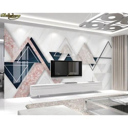 Beibehang Custom wallpaper mural 3d stereo geometric marble pattern TV background wall papers home decor