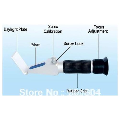 Free shipping portable refratometro new design Brix Refractometer (NTR) RHBN-90ATC