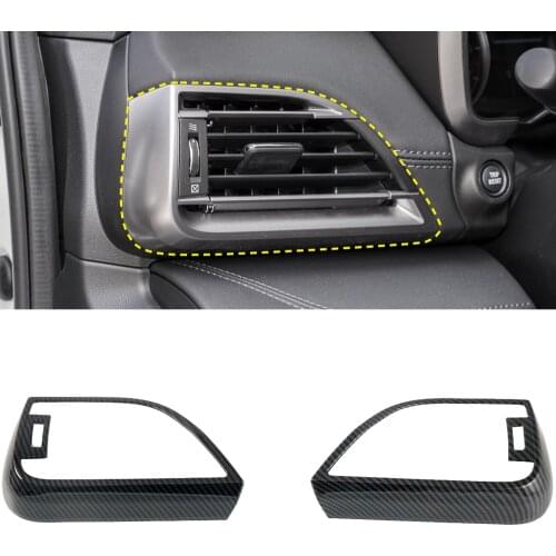 Carbon Fiber Side Air Conditioning Vent Outlet Cover Trim Sticker Interior Accessories Styling for Subaru Outback 2021 2022