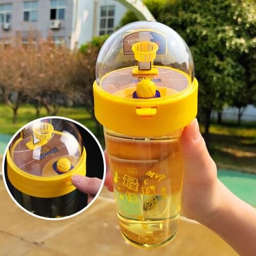 Bottle water Cute Water Glass Plastic Transparent Drinking Bottle Shaker Couple Student Child Gift