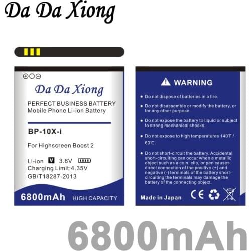 Da Da Xiong 6800mAh BP-10X-i Battery for Highscreen boost 2 II innos D10 D10F Smart phone Battery