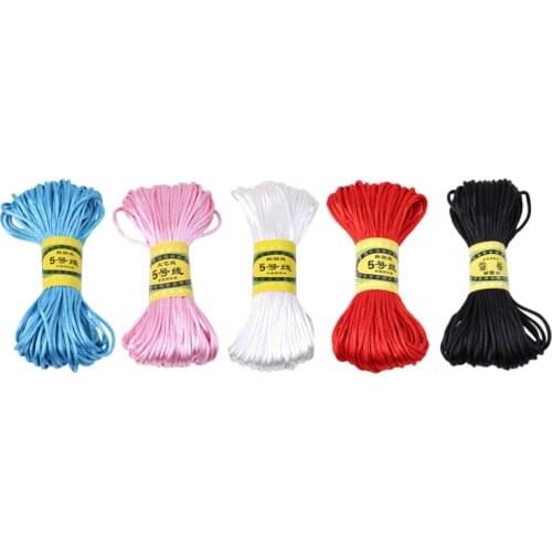 20M/Lot Baby Teether Infant Silicone Teething Bead Necklace Jewelry Cord Satin Cords DIY String Cord Nylon Rope Baby Teethers