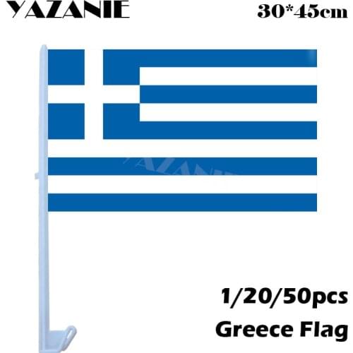 YAZANIE 30*45cm 1/20/50pcs Greece Window Car Flags and Banners Polyester Event Flag Customized Small Custom Made House Flags