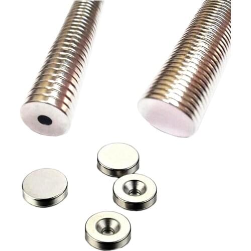 Imán de modelo RC de metal invisible, columna carcasa para el coche, imán fuerte, agujero, imán circular