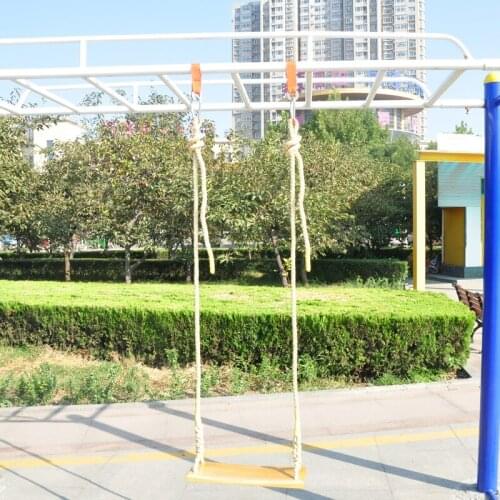 HQ SS3 Adult Children Outdoor Garden Indoor Swing with Antiseptic Thicken Solid Wood Concave Board and 2.5M Hemp Rope