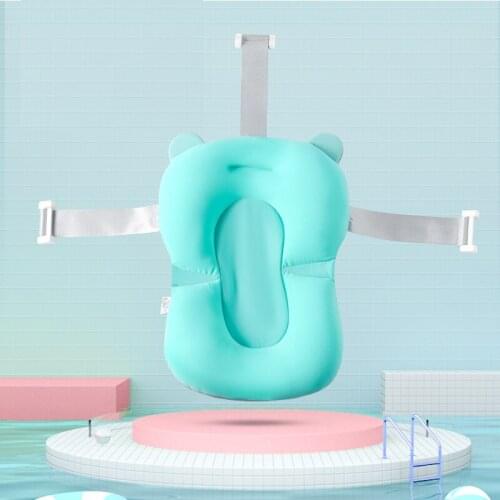 Baby Shower Bath Mat Seat Non-slip Support Cushion Newborn Safe Bath Support Body Foldable Comfortable Pillow