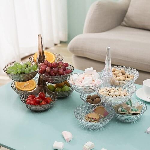 Creative Lazy Snack Bowl Christmas Tree Shape Candy Snacks Plastic Double-Layer Snack Storage Box Bowl Fruit Bowl Chase Artifact
