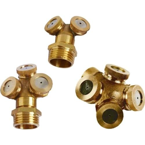 Brass Sprayer Nozzle Fog Spray Sprinkler Head Garden Lawn Irrigation Accessories Set