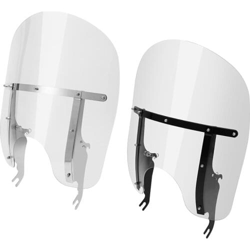 Motorcycle Clear 17.5'' Windscreen Bracket For Harley Softail Fat Boy FLSTF Slim 2012-2017