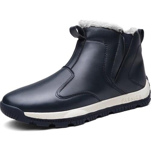 Men boots Pop arrivals warm plush winter shoes fashion waterproof ankle boots non-slip men winter snow boots plus size 779