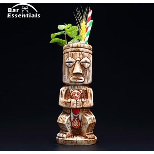 New Tiki Mugs Cocktail Cup Wine Mug Beer Beverage Mug Ceramic Parrot Tiki Mug