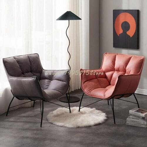 Single Sofa Light Luxury Chair Lazy Balcony Small Leisure Designer Italian Minimalist Nordic Bedroom Modern Minimalist Sofa