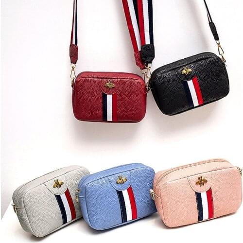 Wholesale Womens Shoulder/Crossbody Bag Bee Stripe Zipper Fashion Belt Wholesale 2021 New Style Mini Purse