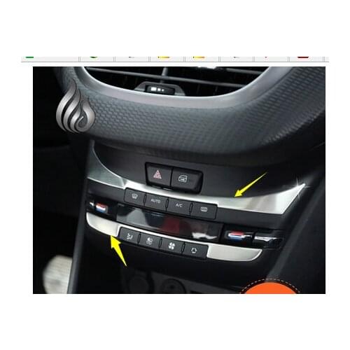 Switch panel Interior Odometer button cover trim Center Control Side Sequins Cover Trim for Peugeot 2008 2014 2015 2016