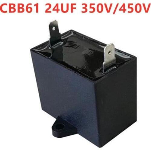 10PCS CBB61 24UF 350V 450V single-phase gasoline diesel generator start capacitor two single insert