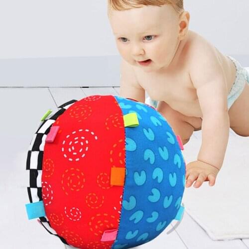 Rainbow Ring Bell Ball Baby Toys Ball Educational Baby Hand Grasp Ball Cloth Music Sense Balls Funny Toys for Children Infant To