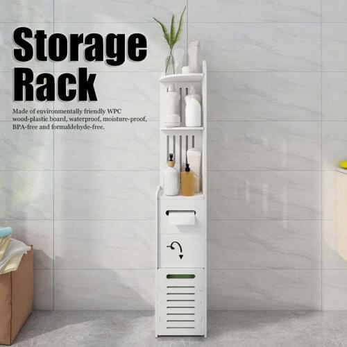 Bathroom Cabinet Vanity Floor Standing Shelf Storage Cabinet Washbasin Shower Corner Shelf Sundries Home Furniture Storage Racks