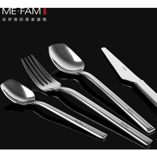 ME.FAM High Quality Stainless Steel Knife Fork Dinnerware Kit 4 Pcs Set Tableware Steak Knife Western Tools For Restaurant Hotel