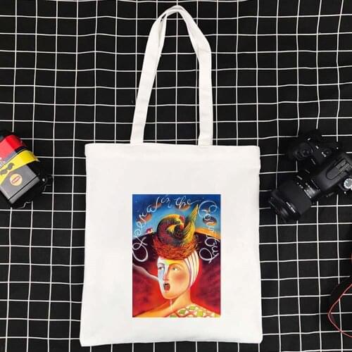 Ladies Shopping Bag Large Tote Reusable Polyester Portable Shoulder Folding Ecobag Polyester Effortless Canvas Bag