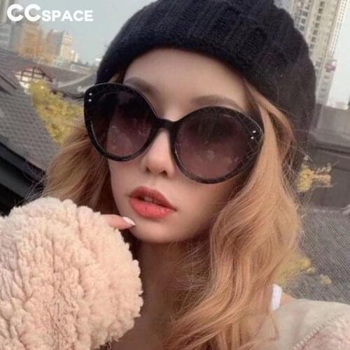 53293 Trendy Rice Nail Cat-Eye Sunglasses Designer Anti-Ultraviolet Women Retro Glasses