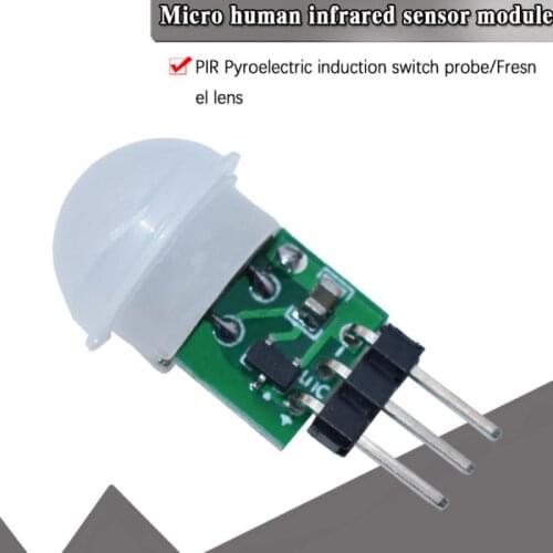 1/2pcs DC 2.7-12 V Mini IR Pyro-elektrische Infrarood PIR Motion Sensor Human Automatische Detector Module AM312 HC-SR505 Sensor
