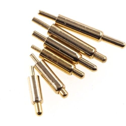 20pcs Pogo Pin Connector Discrete Pins Heights to choose Barrel 1.5mm Diameter Spring Loaded Probe Slim Type TH Board Solder