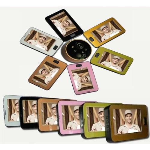 4.3 inch IPS screen wide angle night vision camera electronic intelligent doorbell / home door hole visual monitoring doorbell