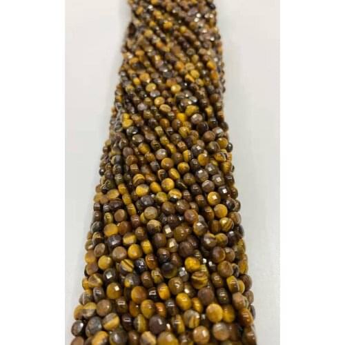 AAAA natural crystal tiger eye stone double turtle surface cutting surface natural stone jewelry DIY boutique length of 38cm