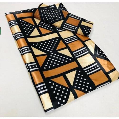 African silk print robe satin dress ankara fabric nigerian lace fabric jacquard brocade fabric tissu coton high quality 4+2yard