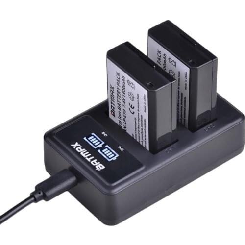Batmax LP-E10 LP E10 LPE10 Battery akku +LED USB Dual Charger For Canon 1100D 1200D 1300D Rebel T3 T5 KISS X50 X70