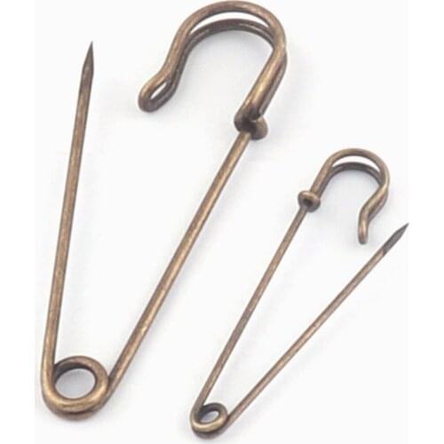 Antique Bronze Large Safety Pin Broochs Kilt Skirt Shawl Scarf Blanket Safety Pins Bouquet Charm Boutonniere Pendant Safety Pin