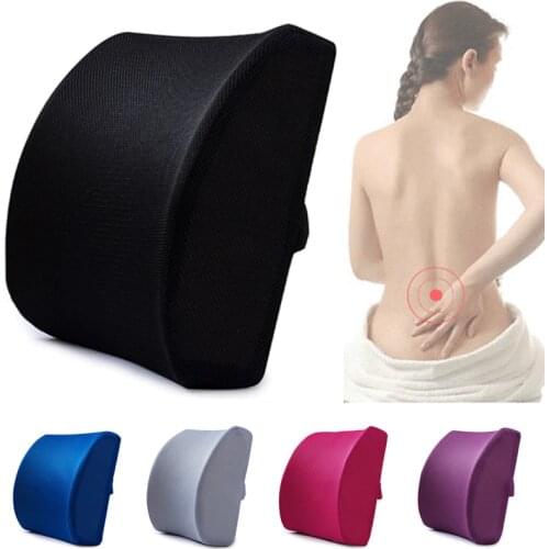 Soft Memory Foam Lumbar Support Back Massager Waist Cushion Pillow For Chairs in the Car Seat Pillows Home Office Relieve Pain