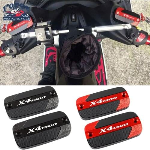 With logo X41300 Motorcycle Front Brake Fluid Reservoir Cover For HONDA STX VT X4 1300 CB 1300F Crosstourer 1200 ST 1100 X41300