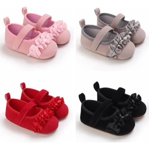 Spring Autumn Baby Shoes Solid Color Baby Girls Prewalker Anti-slip Shoes First walkers Casual Baby Girls Soft Shoes