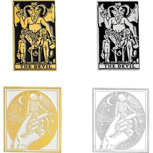 Gothic Style Lapel Pins Enamel Badges Metal Anime Brooches For Women Punk Decorative Badges Hijab Pins Vintage Brooches Jewelry