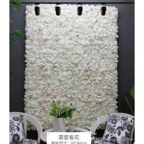 2019New artificial flower wall 40X60CM wedding backdrop curtain flower wall wedding sweet 16 party decorations party backdrop