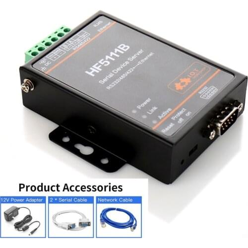 HF5111B Serial Server Device RS232/RS485/RS422 To Ethernet Converter DTU Module