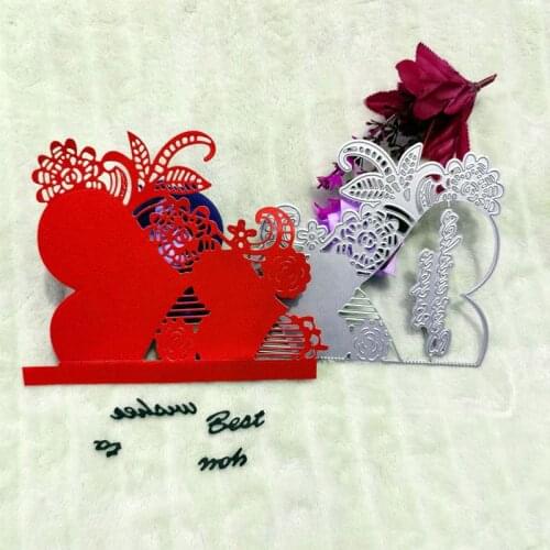 Love wedding greeting card backgr Metal Cutting Dies for DIY Scrapbooking Album Paper Cards Decorative Crafts Embossing Die Cuts